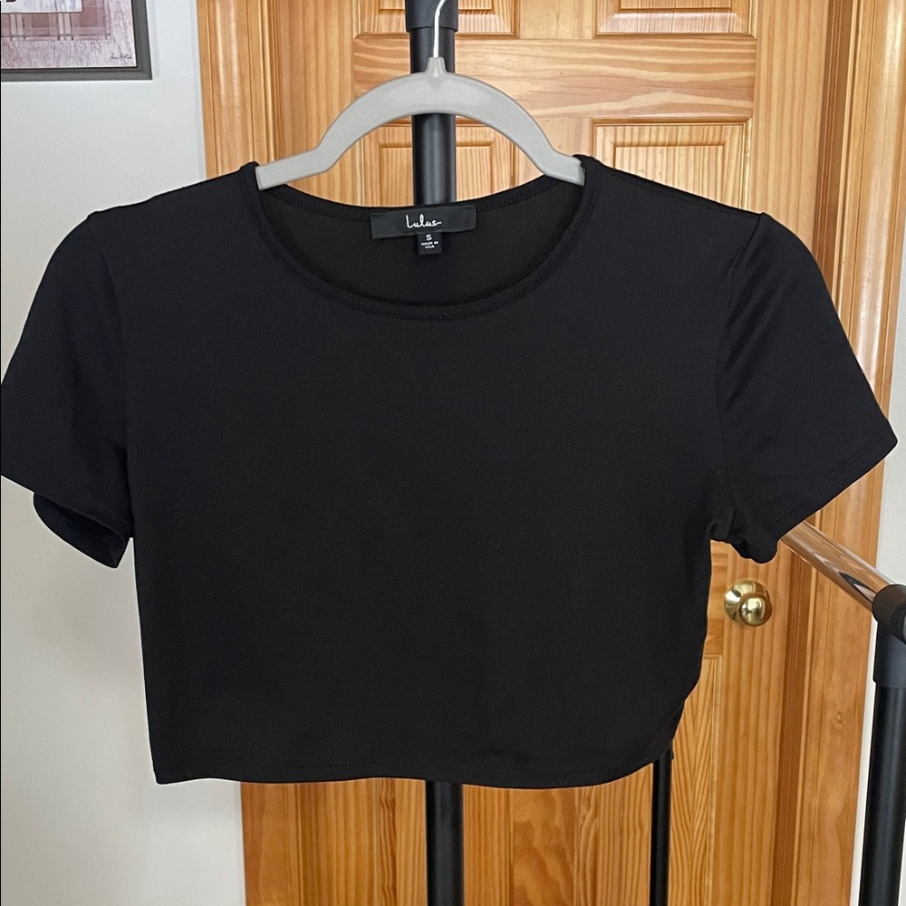 Lulu's Black Crop Top
